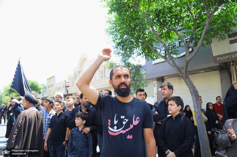 دسته عزاداری روز شهادت امام صادق (ع) با حضور آیت الله العظمی وحید خراسانی