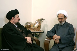 حضور سید حسن خمینی در منزل مرحوم زهرا شجاعی