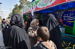 گلباران محل جلوس امام خمینی (س) در بهشت زهرا (س)