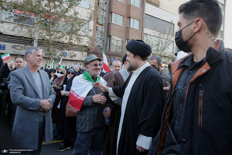 حضور سید حسن خمینی در اجتماع بزرگ مردم تهران