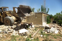 تخریب ساخت و سازهای غیر مجاز در ملوسجان