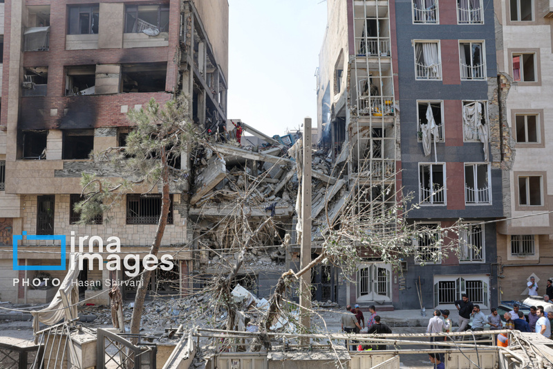 حمله رژیم صهیونیستی به مناطق مسکونی تهران + تصاویر