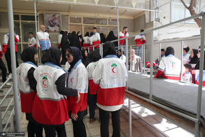 تجدیدمیثاق اعضای سازمان جوانان جمعیت هلال احمر با آرمان‌های امام خمینی(س)؛