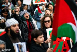 تظاهرات مردم نیویورک در دفاع از مردم فلسطین