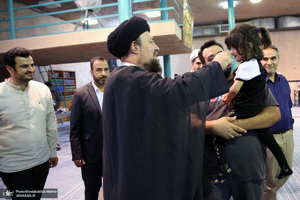 بازدید سیدحسن خمینی از  کارگاه طراحی زندگی سیاسی و عرفانی امام خمینی (ره) در حسینیه جماران