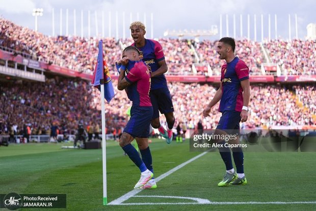 الکلاسیکو| ویدیوی گل سوم بارسلونا به رئال مادرید توسط رافینیا