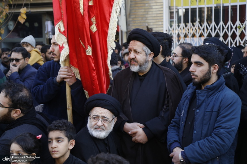دسته عزاداری روز شهادت حضرت زهرا (س) با حضور آیت الله العظمی وحید خراسانی