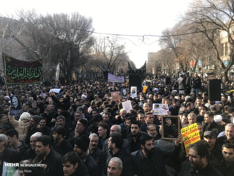 راهپیمایی مردم سراسر کشور در محکومیت ترور سردار قاسم سلیمانی 