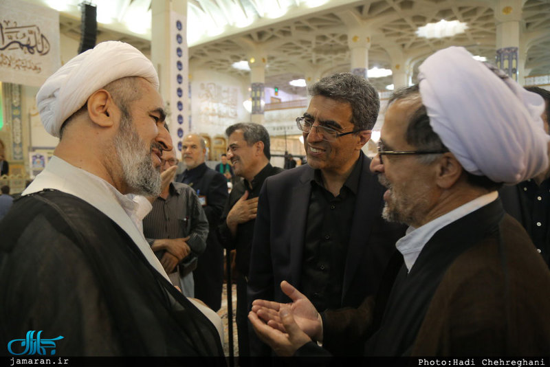 مراسم بزرگداشت حجت الاسلام و المسلمین دکتر احمدی در شبستان امام خمینی حرم حضرت معصومه