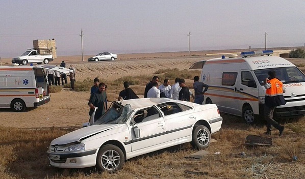 سوانح رانندگی در گناباد و بجستان پنج مجروح داشت