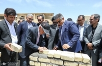 آیین خشت‌گذاری مدرسه امام خمینی(س) خمین