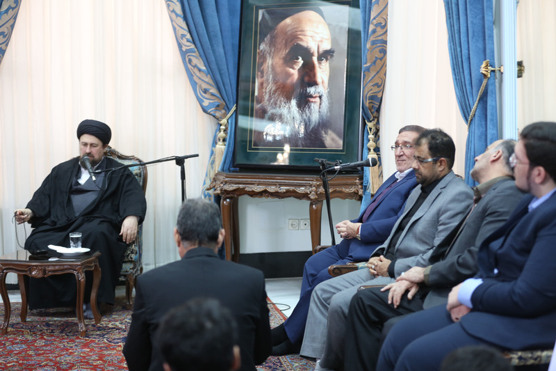 دیدار هیات مرکزی هسته گزینش شهرداری تهران با سید حسن خمینی