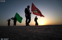 پیاده‌روی زائران اربعین از راس البیشه به مقصد کربلا (3)