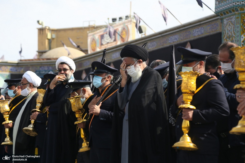 عزاداری خادمین حرم کریمه اهل بیت در روز شهادت امام رضا(ع)