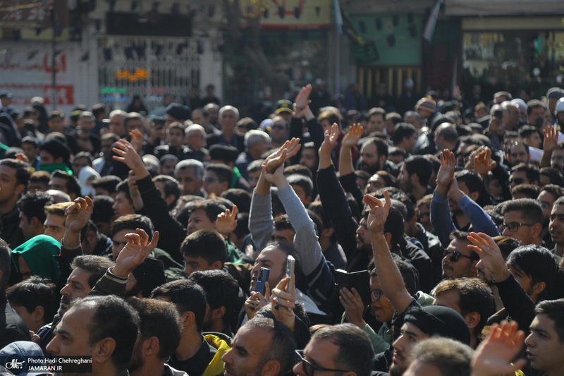 دسته عزاداری روز شهادت حضرت زهرا (س) با حضور آیت الله العظمی وحید خراسانی