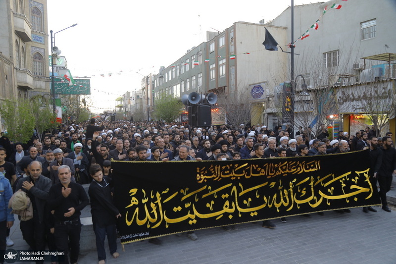 دسته عزاداری شهادت حضرت علی (ع) با حضور آیت‌الله العظمی وحید خراسانی