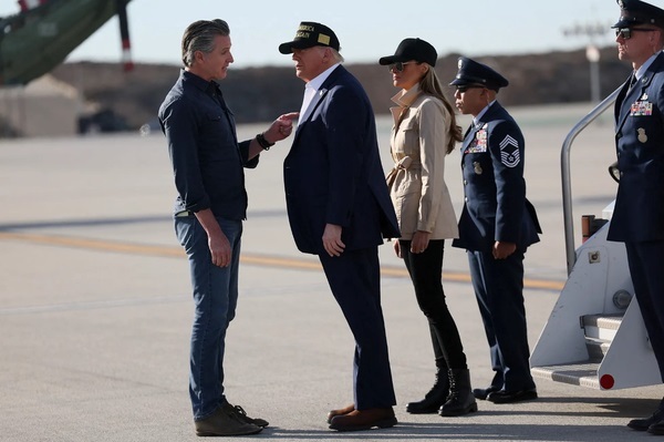 درگیری فرماندار کالیفرنیا و ترامپ به دلیل حوادث لس آنجلس تشدید شد