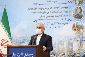 مراسم بهره برداری از طرح های ملی وزارت نفت با حضور رئیس جمهور