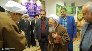 عمامه گذاری طلاب توسط مراجع عظام تقلید در روز میلاد امام علی (ع)‎