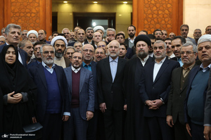 مراسم تجدید میثاق رئیس و نمایندگان مجلس شورای اسلامی با آرمان های امام خمینی (س)