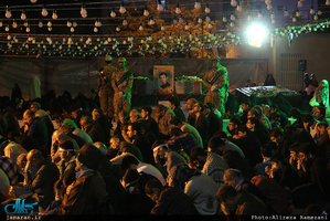 وداع با پیکر مطهر شهید امیر‌سعید قاسمی در امامزاده صالح(ع) فرحزاد 