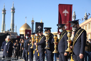 دسته عزاداری خادمان حرم کریمه اهل بیت (ع) در روز شهادت حضرت زهرا (س)‎‎