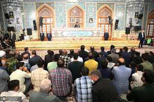 سخنرانی رهبر معظم انقلاب در اجتماع زائران و مجاوران حرم مطهر رضوی