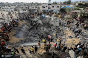 ساختمان های غزه با خاک یکسان شده اند + فیلم