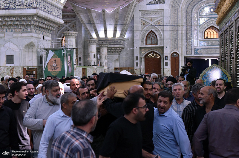 مراسم خاکسپاری پیکر مرحوم محمدعلی جماعتی (ره) در حرم امام خمینی (س)