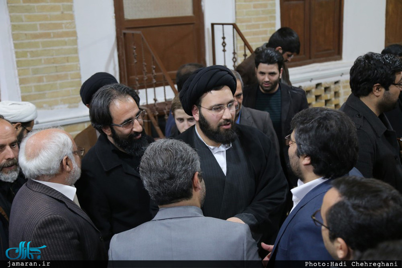 مدیرکل ارشاد و جمعی از اهالی رسانه قم با سید علی خمینی دیدار کردند