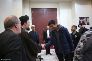 دیدار مدیرعامل و بازیکنان باشگاه فرهنگی ورزشی پیکان با سید حسن خمینی