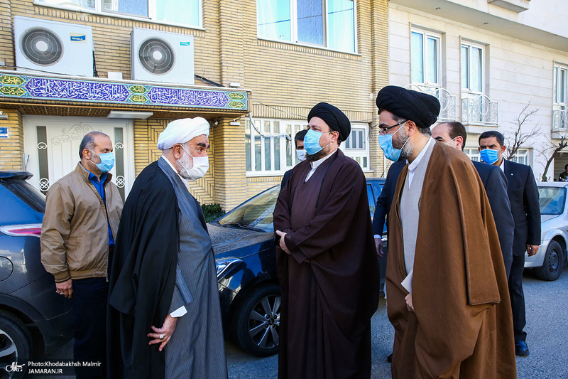 مراسم تشییع همسر آیت الله ری شهری با حضور سید حسن خمینی