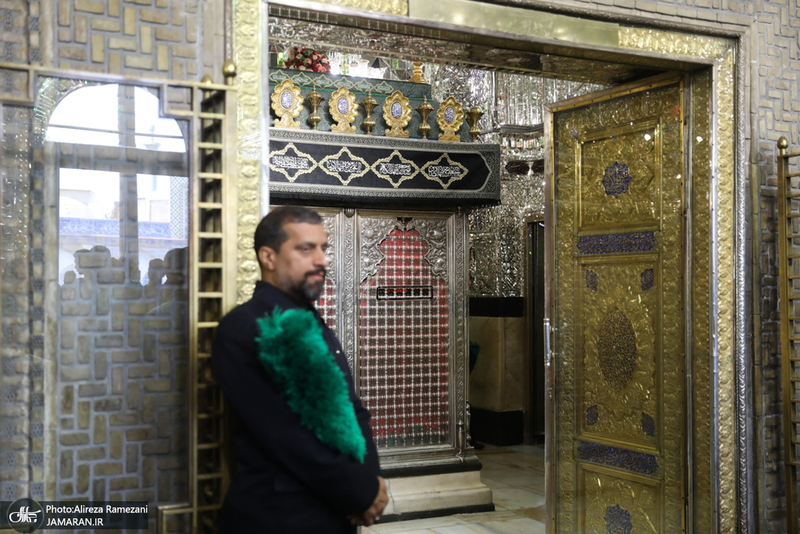 غباروبی ضریح مطهر حضرت عبدالعظیم حسنی (ع) و امام زاده حمزه (ع)