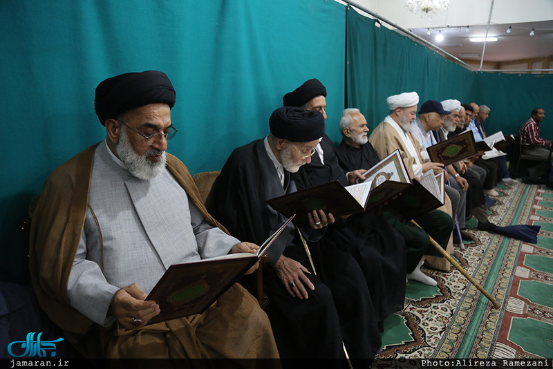 مراسم ختم مادر حجت الاسلام و المسلمین محتشمی پور در مسجد خاتم انبیاء (ص)