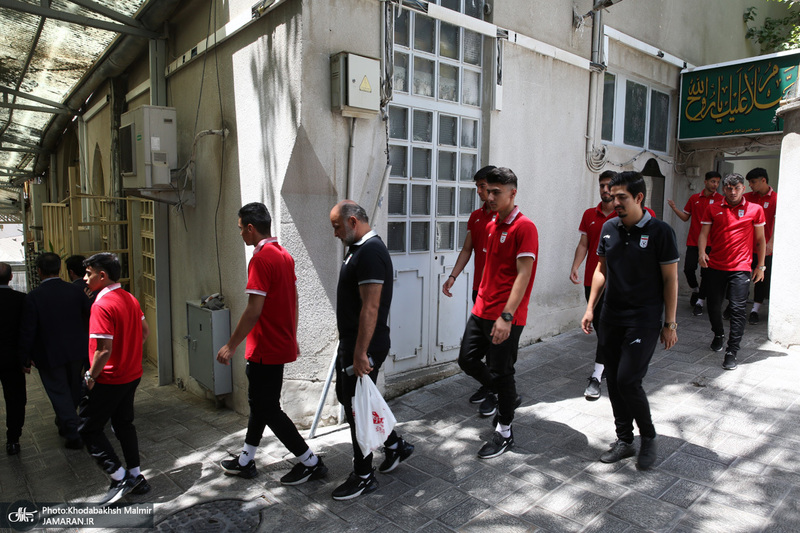 دیدار اعضای تیم ملی فوتبال نوجوانان ایران با سید حسن خمینی