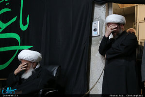 دسته عزای شهادت امیرالمؤمنین علی(ع) با حضور آیت الله العظمی وحید خراسانی