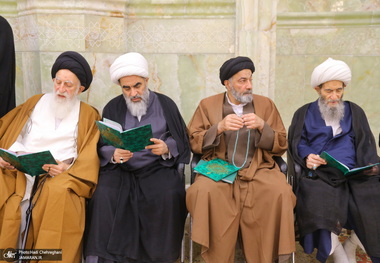 مراسم ترحیم آیت الله نورالله شاه آبادی (ره) در مسجد اعظم قم