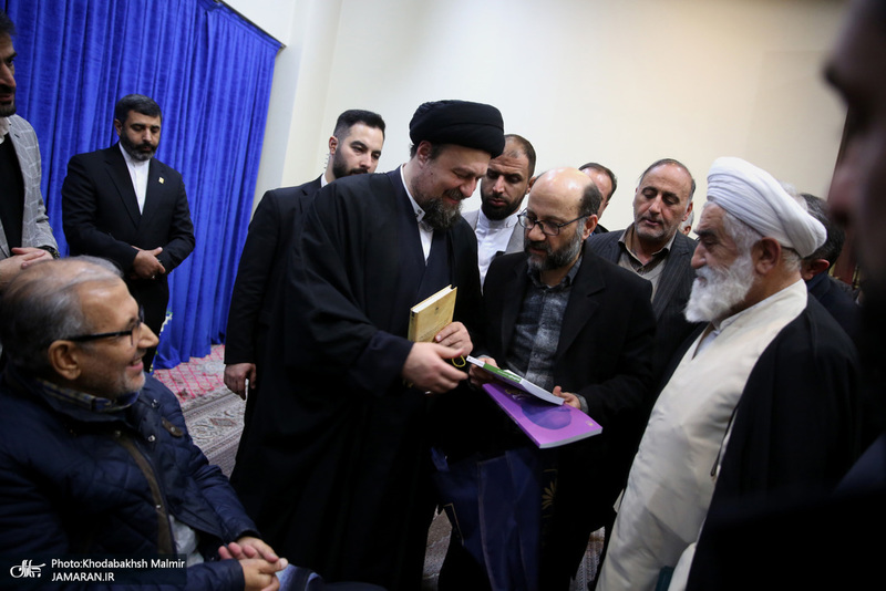 دیدار رئیس سازمان اسناد و کتابخانه ملی ، معاونین ومدیران با سید حسن خمینی