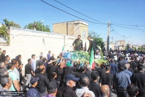تشییع پیکر مطهر هشت شهید جنایات رژیم صهیونیستی در خمین