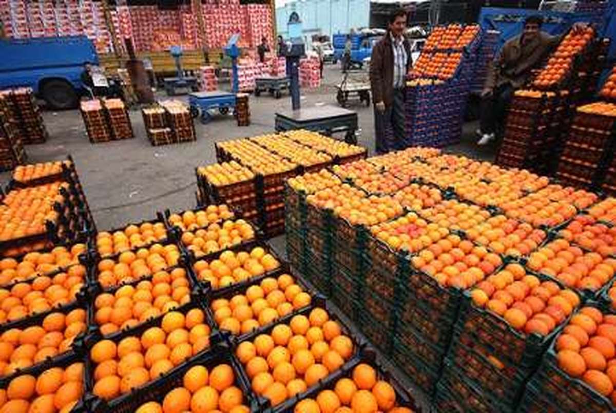 عرضه پرتقال خارجی ۳۹۰۰ تومانی در بازار شب عید
