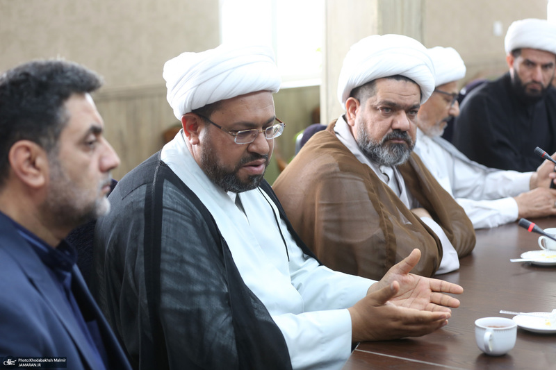 دیدار جمعی از علمای کشور عراق با رئیس موسسه تنظیم ونشر آثار امام خمینی