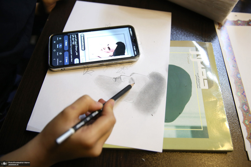 ورکشاپ هنر ی دانش آموزان هنرستان یادگار امام در حسینیه جماران