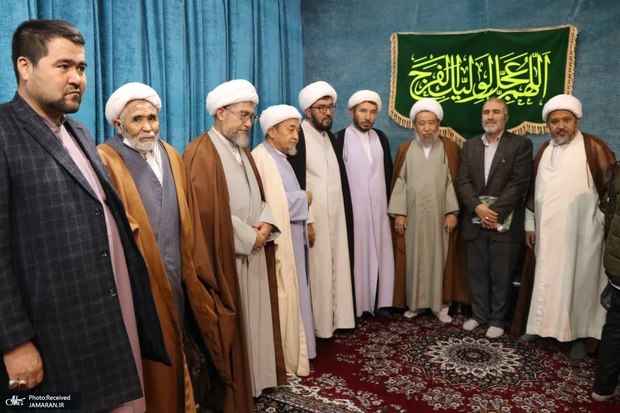 مراسم جشن میلاد امام عصر‌(عج) در دفتر آیت‌الله العظمی فاضلی بهسودی از مراجع تقلید شیعیان افغانستان + گزارش تصویری