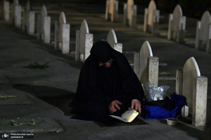 احیای شب بیست و سوم ماه رمضان در گلزار شهدای بهشت زهرا (س)