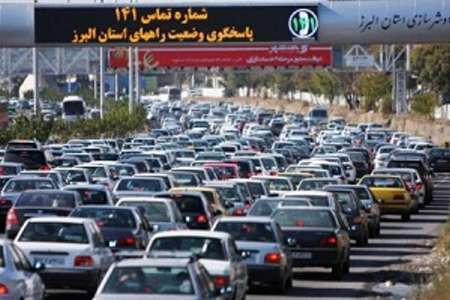 ترافیک سنگین درجاده چالوس و آزادراه های البرز