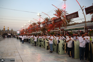 عزاداری قبیله بنی عامر در بین الحرمین در آستانه روز اربعین