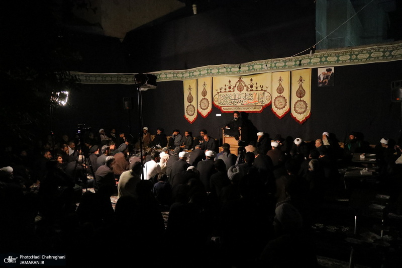 مراسم عزاداری دهه اول ماه صفر در بیت آیت الله شاه آبادی در قم‎