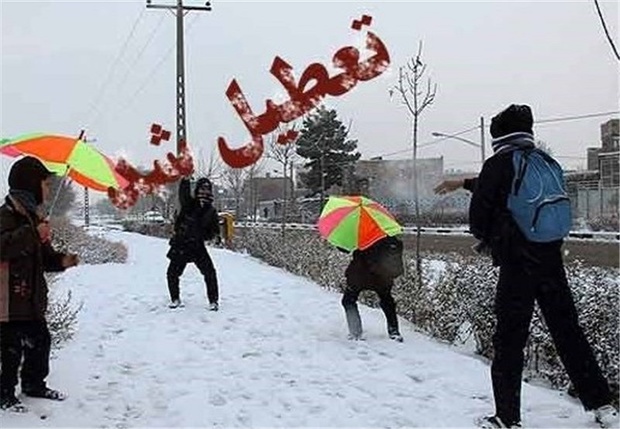 مدارس برخی مناطق استان کردستان روز شنبه بخاطر بارش برف تعطیل شد