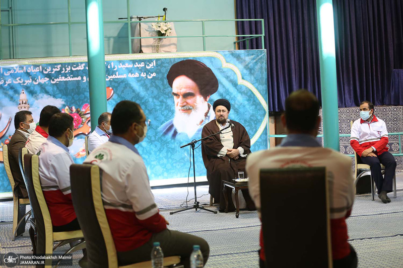 دیدار مدیران، کارکنان و جوانان جمعیت هلال احمر با سید حسن خمینی