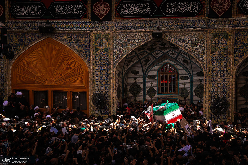 تشییع پیکر مطهر رهبر شهید در نجف اشرف